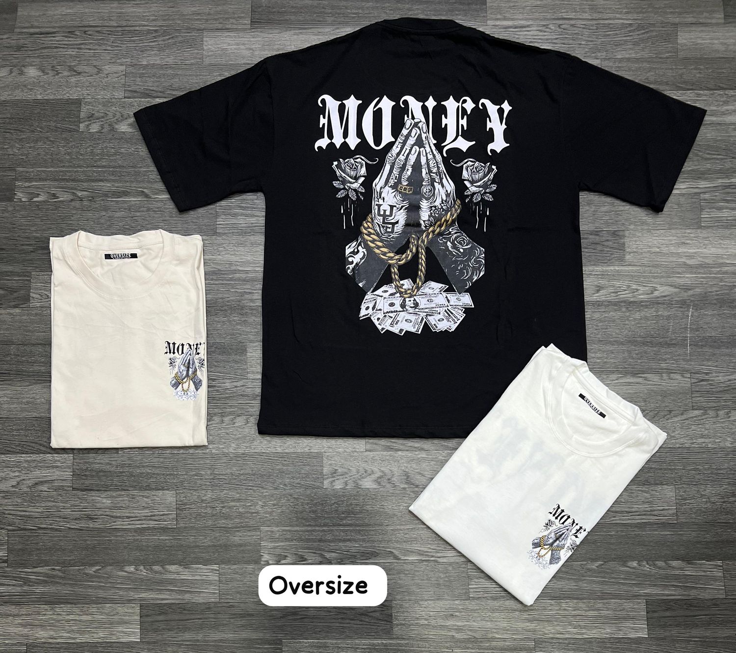 OVERSIZE - money oración - negra | M L