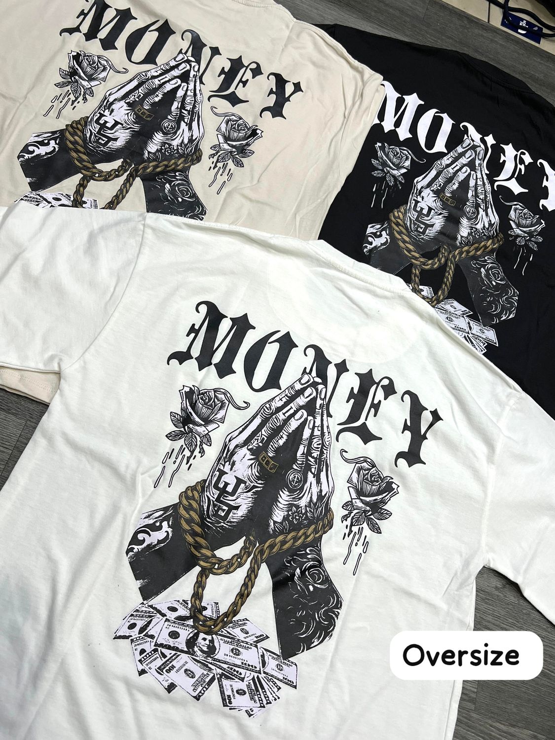 OVERSIZE - money oración - beige | M L