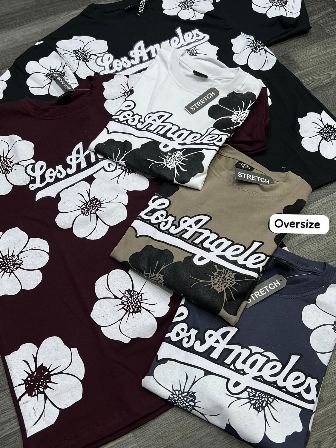 OVERSIZE - Los Angeles Flores - corinta | Unitalla S M L