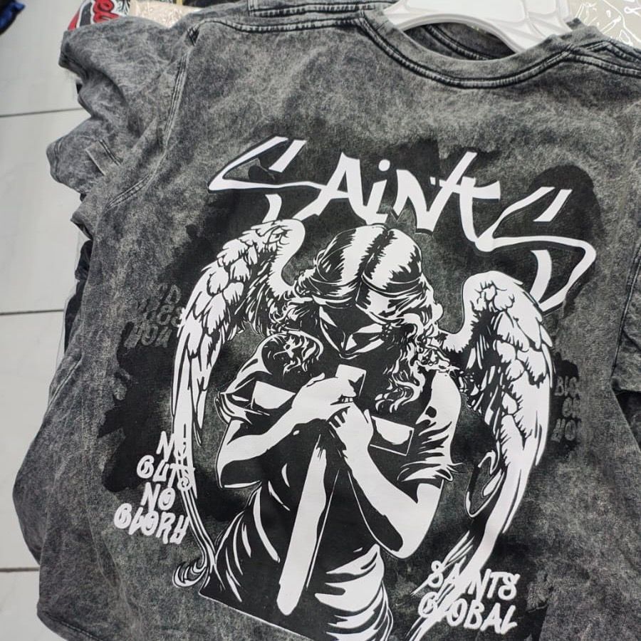 OVERSIZE - saints angel - acid wash | Unitalla S M L