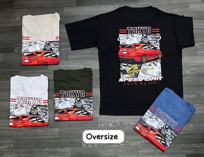 OVERSIZE - tokyo auto rojo - blanca | M L