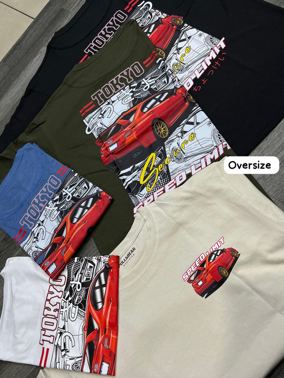 OVERSIZE - tokyo auto rojo  - beige | M L