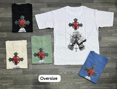 OVERSIZE - cruz rosa roja / blessed - blanca | M L