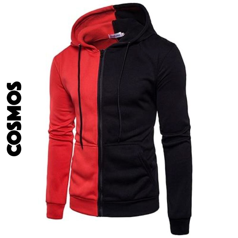 Sudadero de zíper | Rojo - Negro | Medium