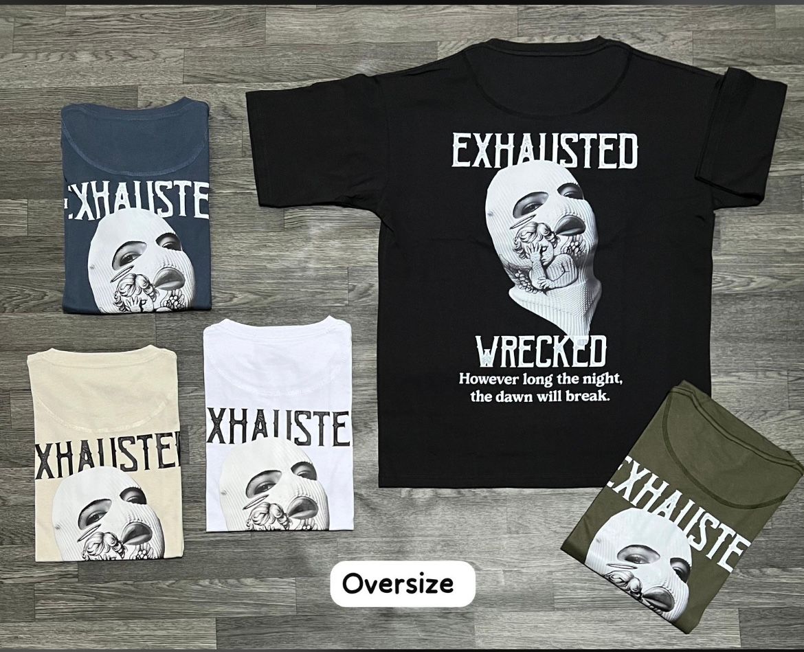 OVERSIZE - exhausted - negra | M L