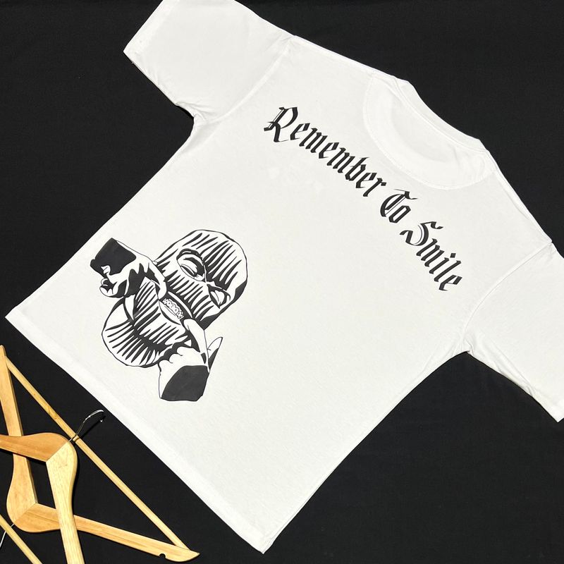 OVERSIZE - Remember to smile - blanca | M L