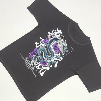 OVERSIZE - dragon - gris | M L