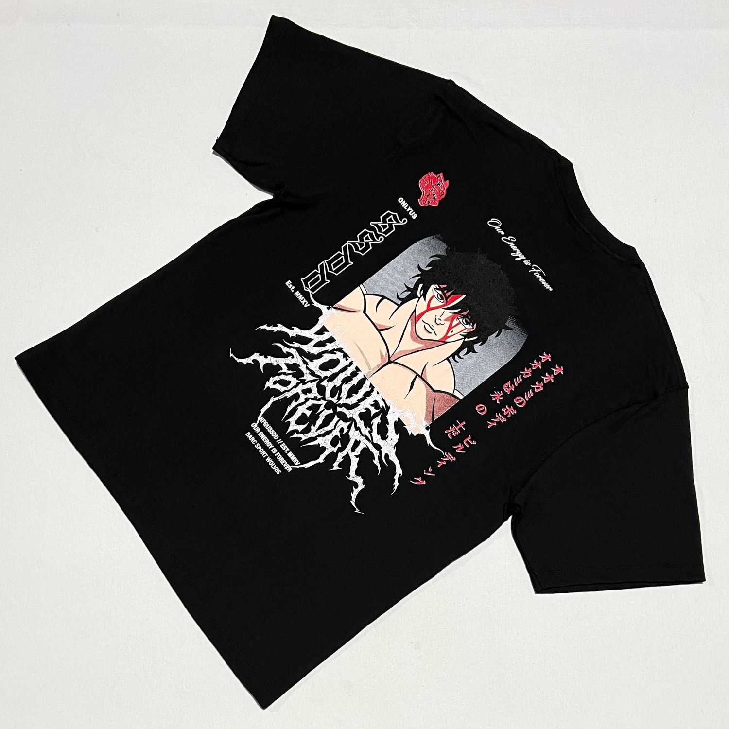 OVERSIZE - Wolves Forever - negra | M L