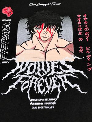 OVERSIZE - Wolves Forever - negra | M L