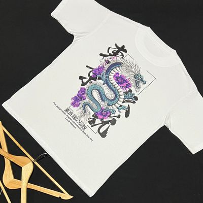 OVERSIZE - dragon - blanca | M L