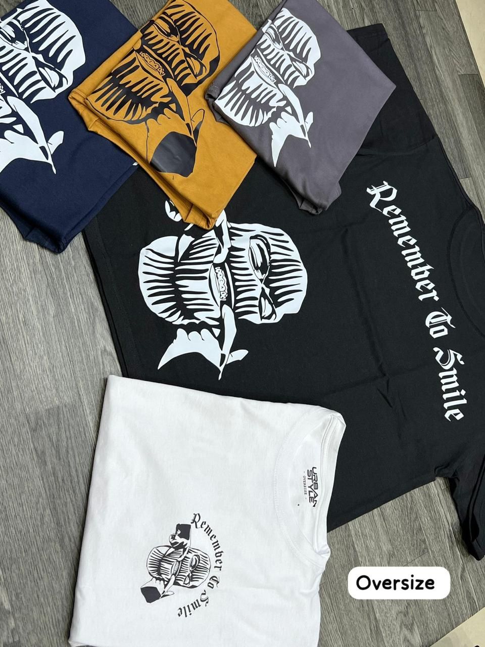 OVERSIZE - Remember to smile - negra | M L