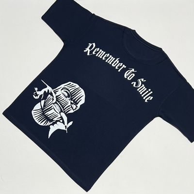 OVERSIZE - Remember to smile - azul | M L