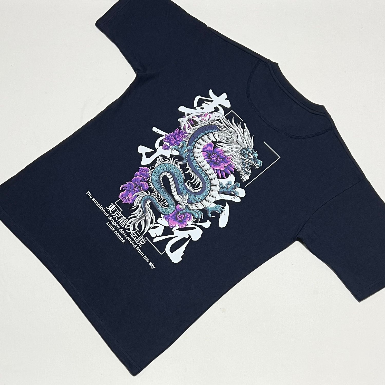 OVERSIZE - dragon - azul | M L