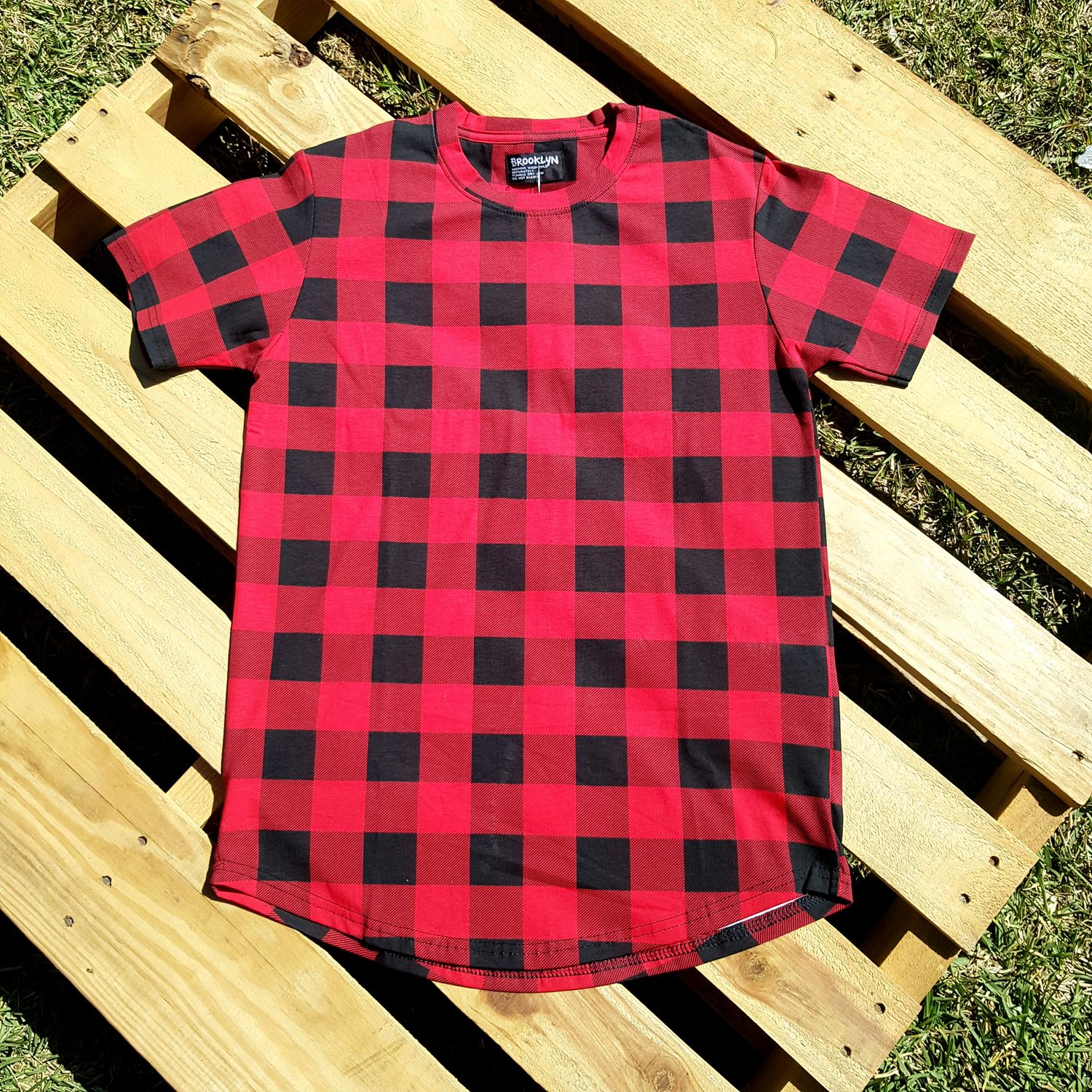 T-Shirt Brooklyn - Urbana cuadriculada roja - Unitalla S|M