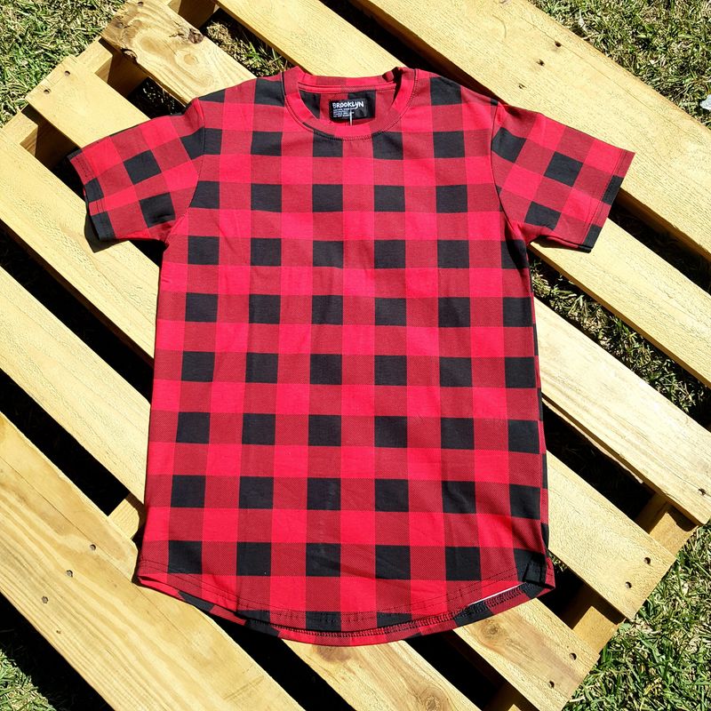 T-Shirt Brooklyn - Urbana cuadriculada roja - Unitalla S|M