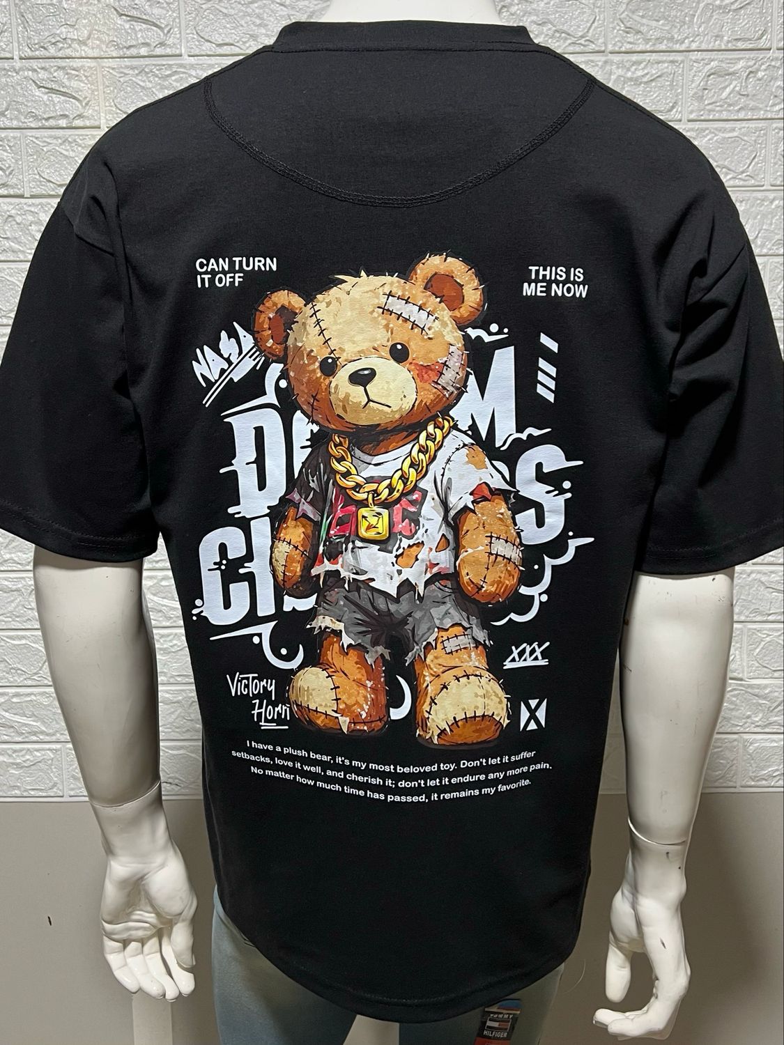 OVERSIZE - Osito cadena - negra | M L