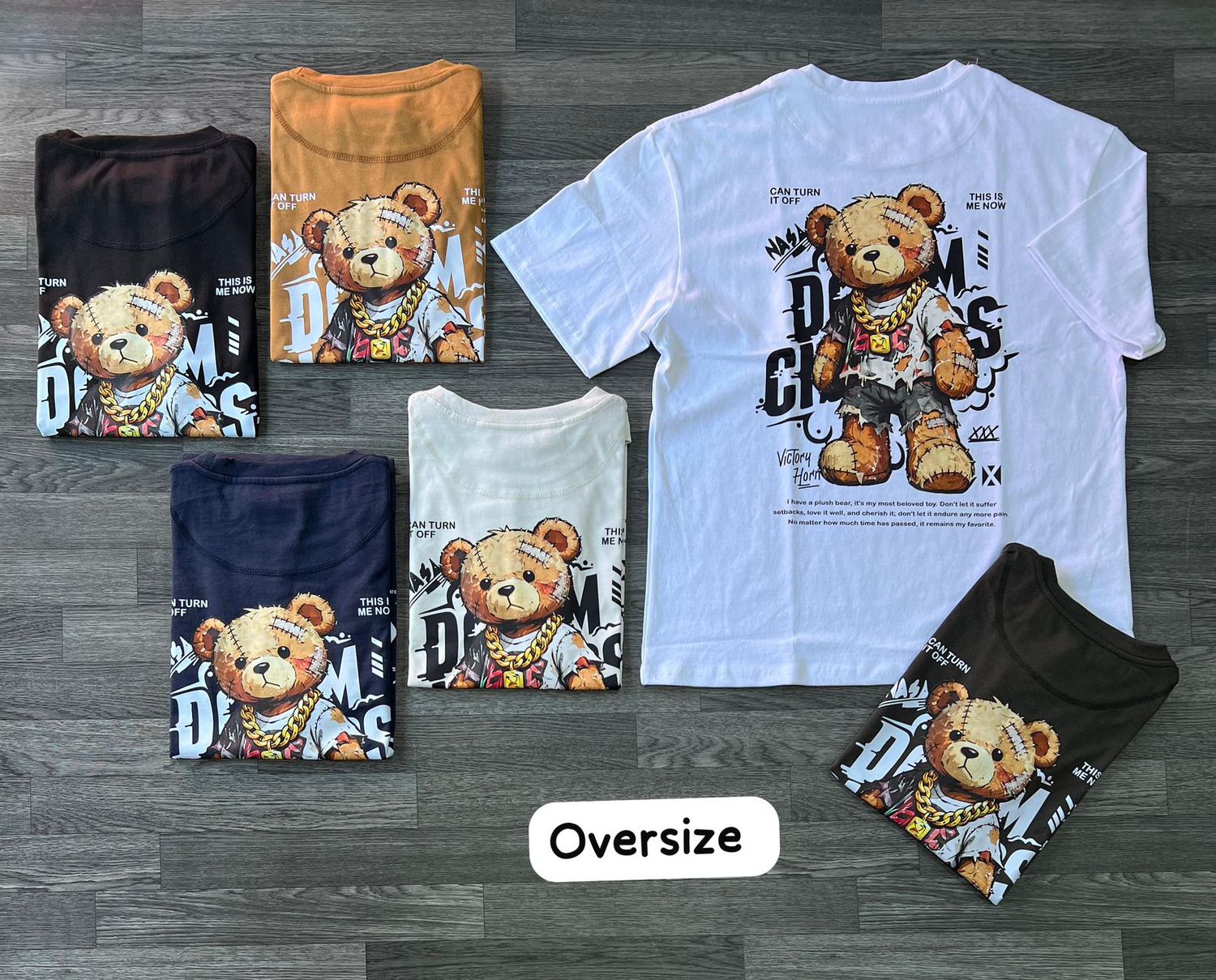 OVERSIZE - Osito cadena - blanca | M L