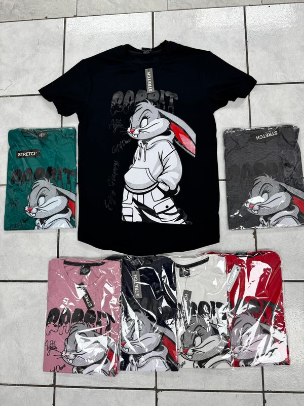 T-Shirt rabbit - negra - Unitalla S|M