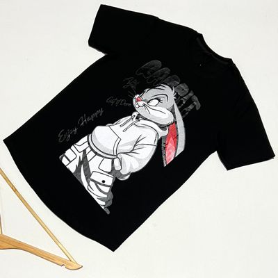 T-Shirt rabbit - negra - Unitalla S|M