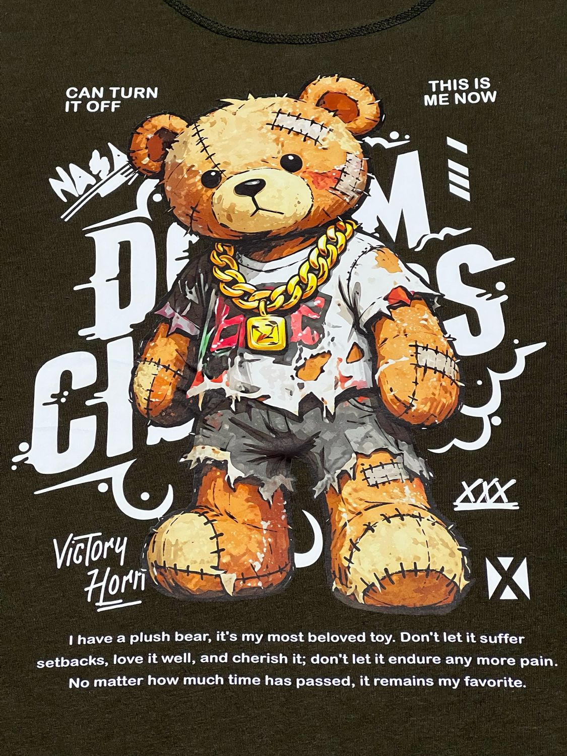 OVERSIZE - Osito cadena - verde | M L