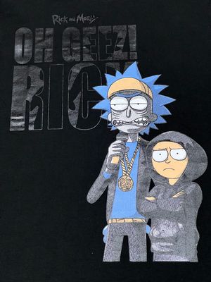 T-Shirt R&amp;M - negra - Unitalla S|M