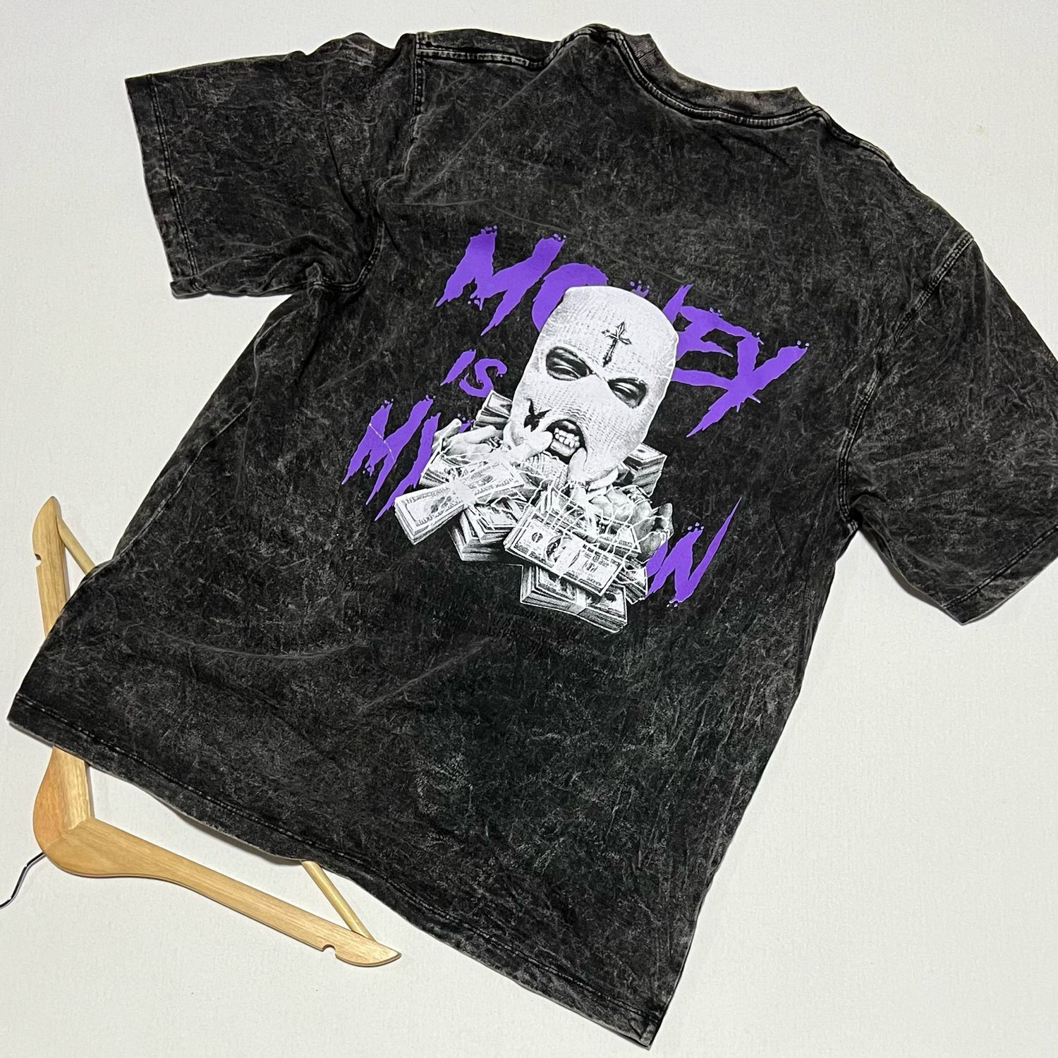 OVERSIZE Nevada - Money is my religion - Acid Wash | M L