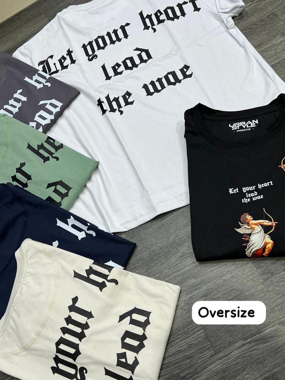 OVERSIZE - Heart - beige | M L