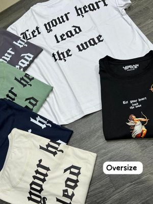 OVERSIZE - Heart - beige | M L