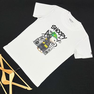 T-Shirt Snoopy - blanca - Unitalla S|M Slim Fit