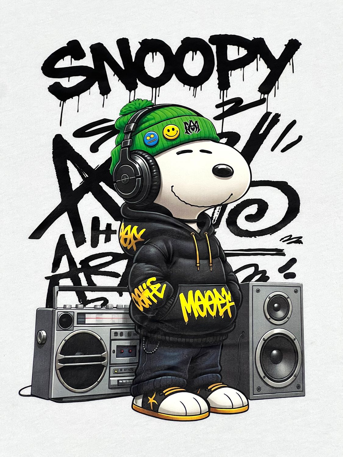 T-Shirt Snoopy - blanca - Unitalla S|M Slim Fit