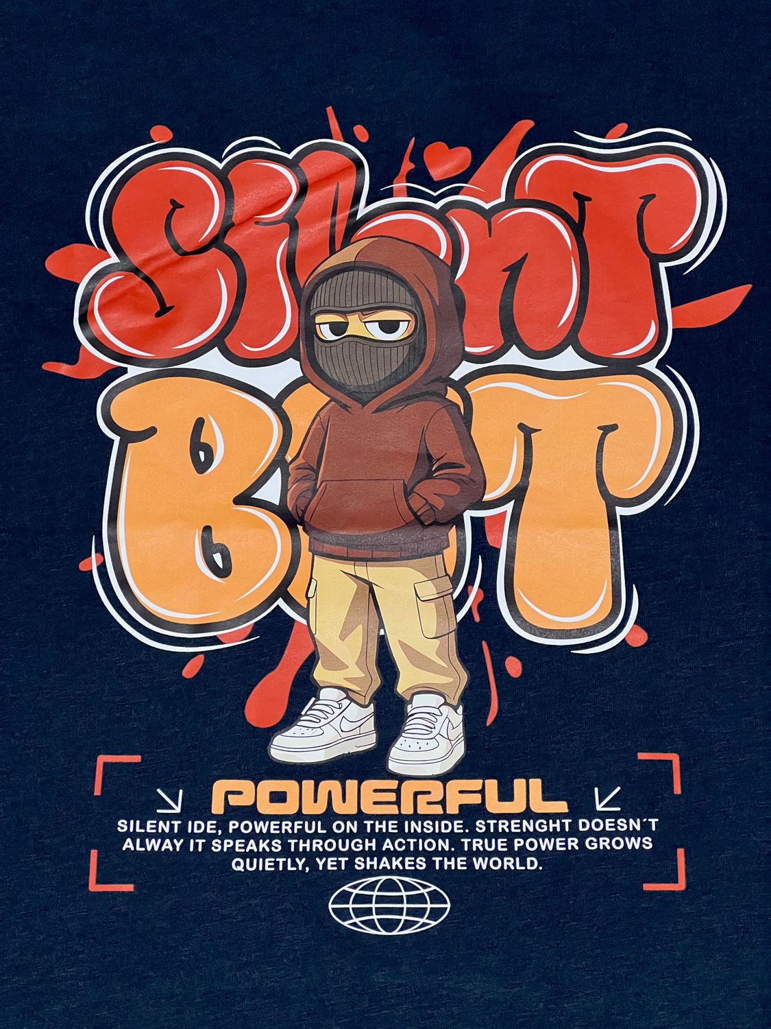 T-Shirt Powerful - azul - Unitalla S|M Slim Fit