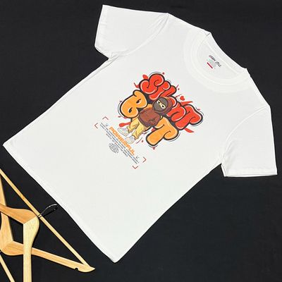 T-Shirt Powerful - blanca - Unitalla S|M Slim Fit