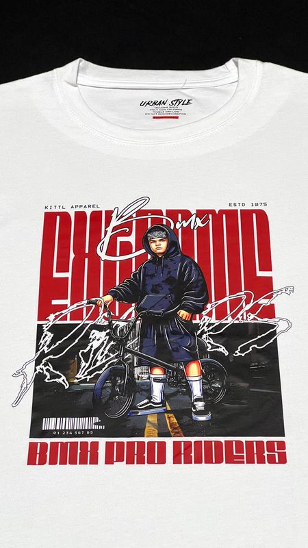 T-Shirt bmx riders - blanca - Unitalla S|M Slim Fit