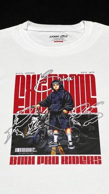 T-Shirt bmx riders - blanca - Unitalla S|M Slim Fit