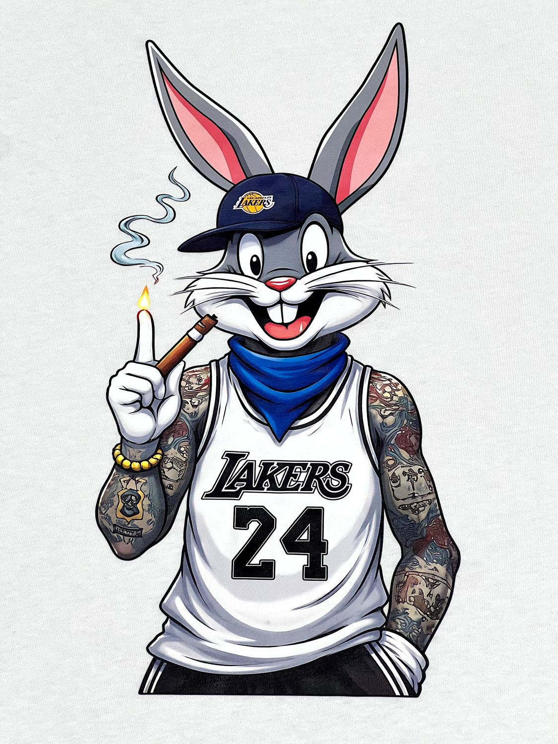 T-Shirt Bugs - blanca - Unitalla S|M Slim Fit