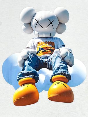 T-Shirt Kaws NK - blanca - Unitalla S|M Slim Fit