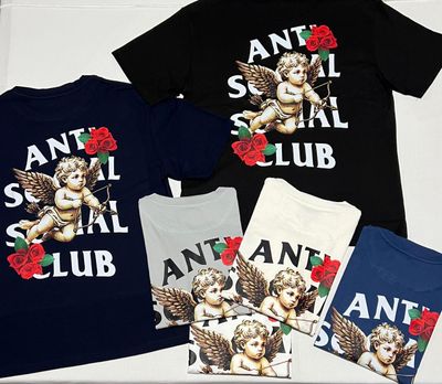 OVERSIZE - Anti Social S C cupido y rosas - gris | M L