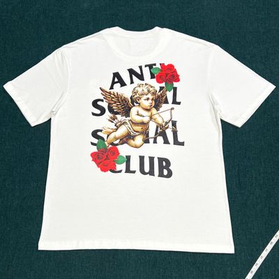 OVERSIZE - Anti Social S C cupido y rosas - blanca | M L