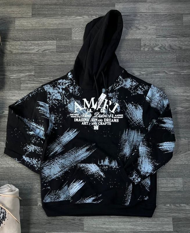 Hoodie amiri - diseño manchado - Medium Oversize