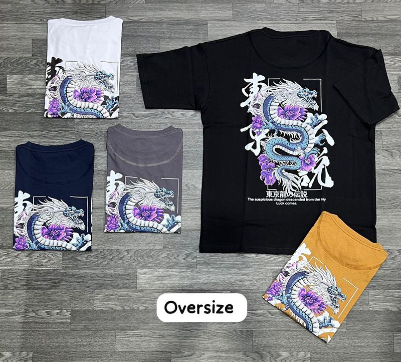 OVERSIZE - dragon - negra | Medium