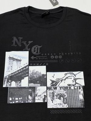 T-Shirt New York - negra - Unitalla S|M - Slim Fit