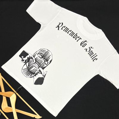 OVERSIZE - Remember to smile - blanca | M L