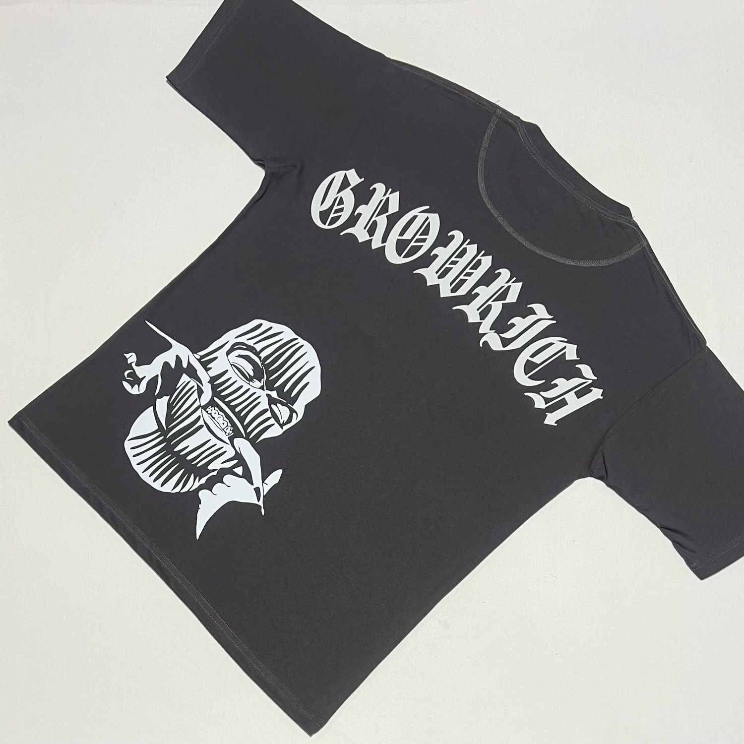 OVERSIZE Growrich - Remember to smile - gris | *M L