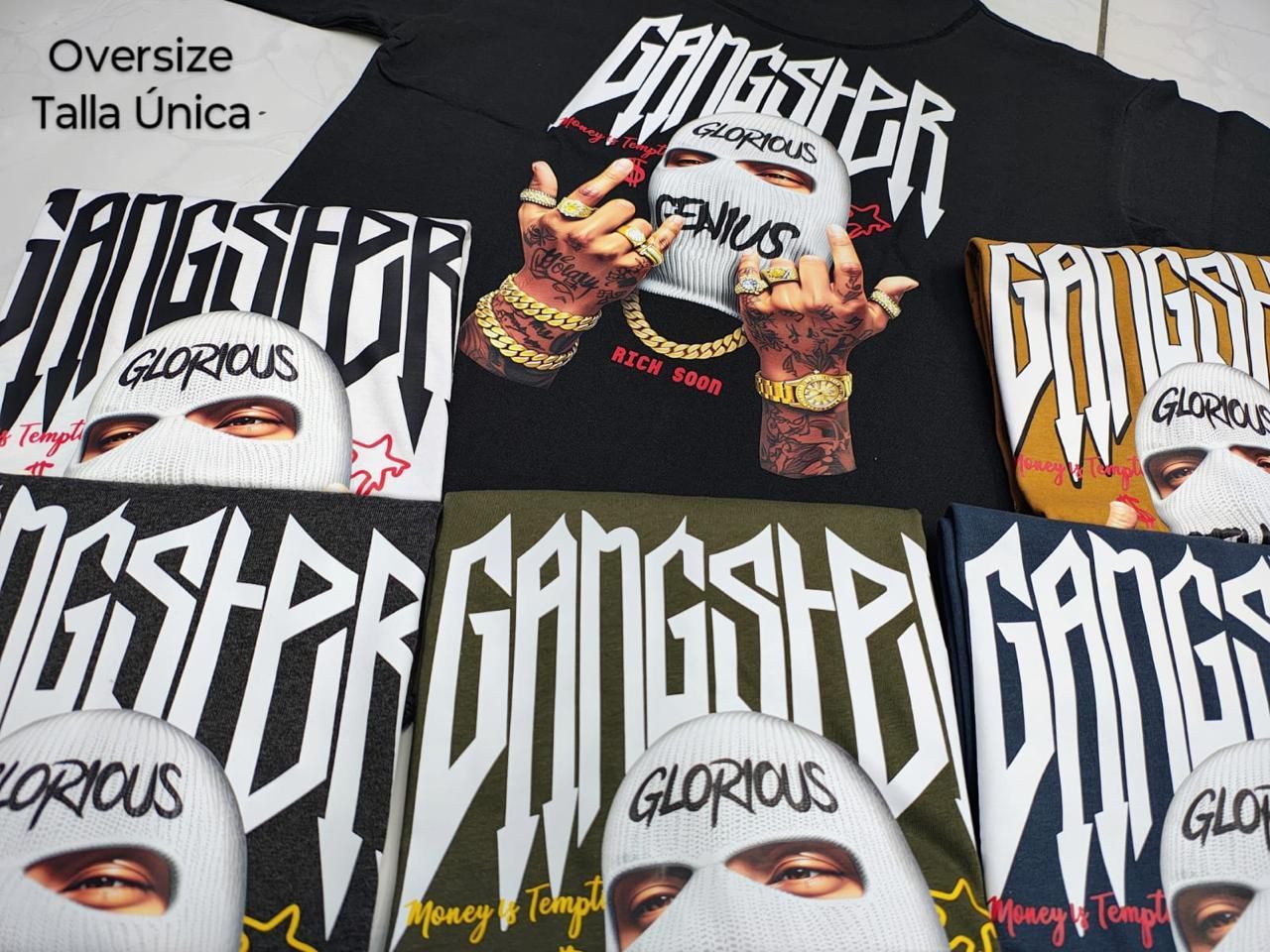 OVERSIZE - Ganster Glorius Genius - negra | M L