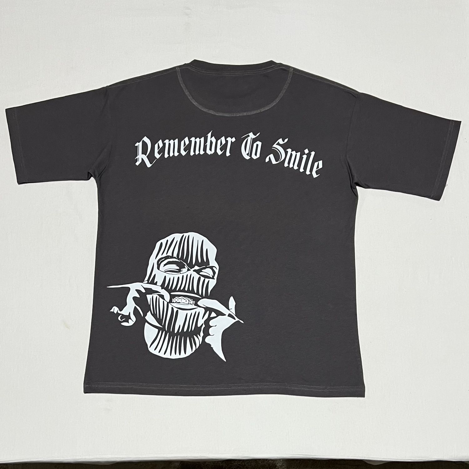 OVERSIZE - Remember to smile - gris | *M L