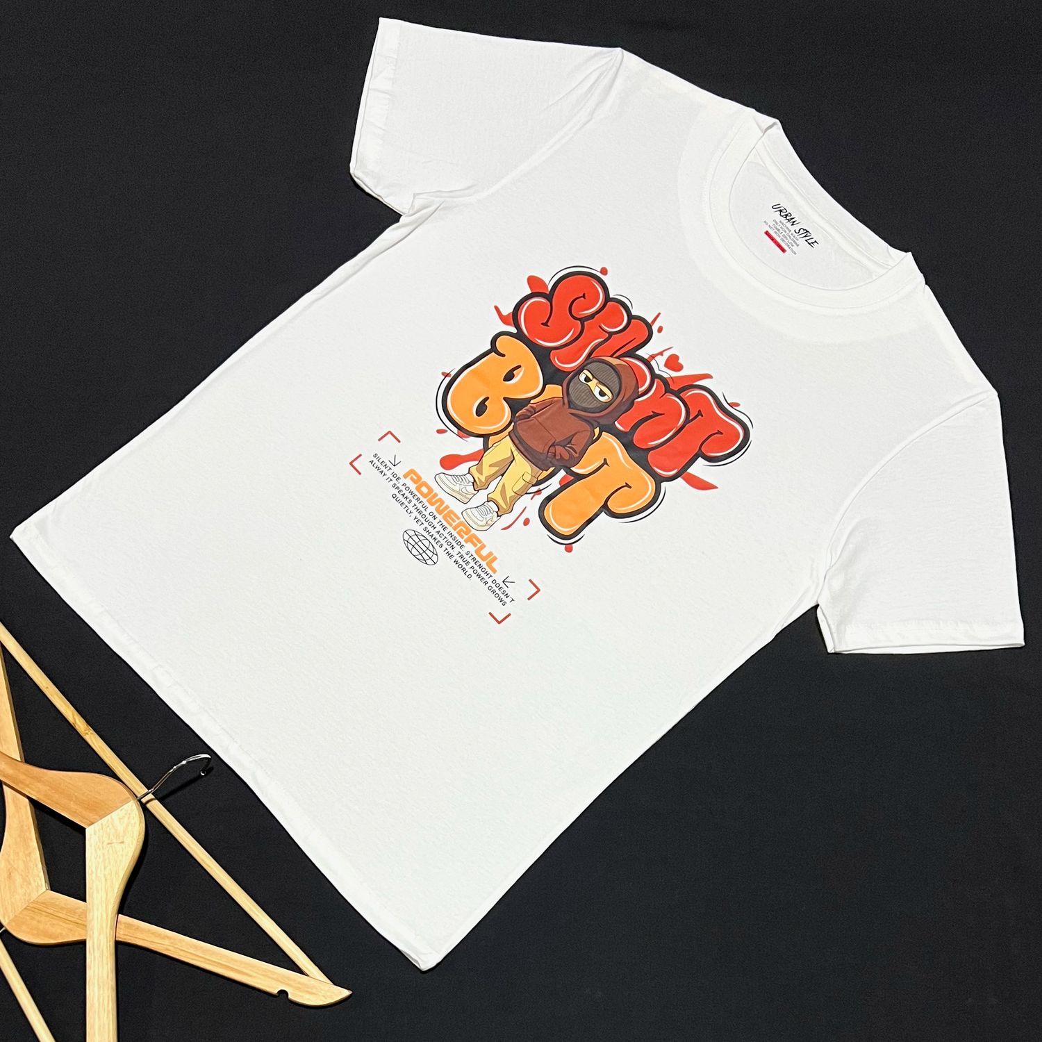 T-Shirt Powerful - blanca - Unitalla S|M Slim Fit