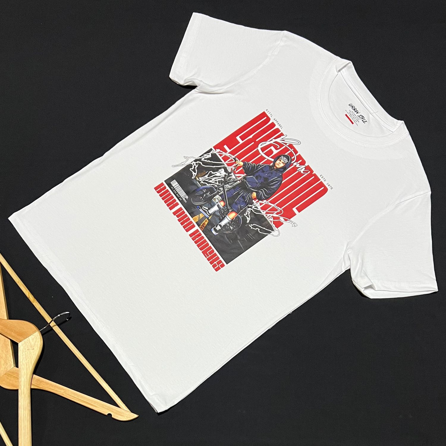 T-Shirt bmx riders - blanca - Unitalla S|M Slim Fit
