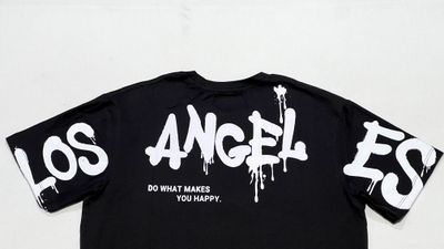 T-Shirt Los Ángeles - negra - Unitalla S|M - Slim Fit