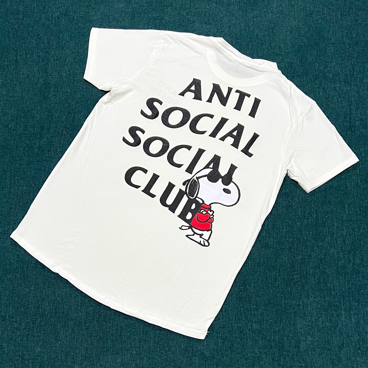 T-Shirt anti social Snoopy - blanca - Unitalla S|M