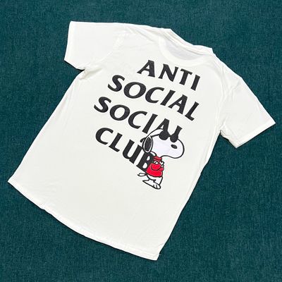 T-Shirt anti social Snoopy - blanca - Unitalla S|M